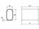 Ovális csőkupak talppal 20x40mm-es ovális csövekre. Kiszerelés: 100 db