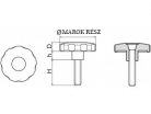 Erősített marokcsavar Ø30-as, csillag alakú markolattal M6x23-as menetes szárral. Kiszerelés: 100 db