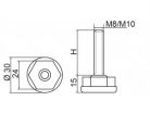 Állítható láb Ø 30mm méretű talppal, M10x105-ös szárral. Kiszerelés: 100 db