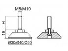 Állítható láb Ø 30mm méretű talppal, M8x30-as szárral. Kiszerelés: 100 db