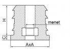 Menetes zártszelvénydugó 30x30 mm, M10-es menetes anyával. Kiszerelés: 100 db