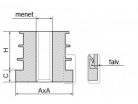 Menetes zártszelvénydugó 20x20 mm, M8-as menettel. Kiszerelés: 100 db