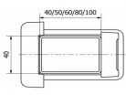 Rögzítő kengyel fém béléssel 40x100mm-es. Kiszerelés: 100 db