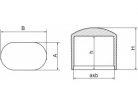 Ovális csőkupak 15x30mm-es ovális csövekre. Kiszerelés: 100 db